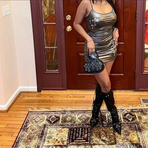 Stylish Metallic Dress